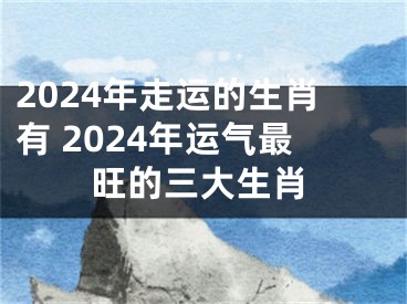 2024年走运的生肖有 2024年运气最旺的三大生肖