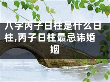 八字丙子日柱是什么日柱,丙子日柱最忌讳婚姻