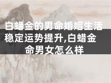白蜡金的男命婚姻生活稳定运势提升,白蜡金命男女怎么样