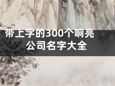 带上字的300个响亮公司名字大全