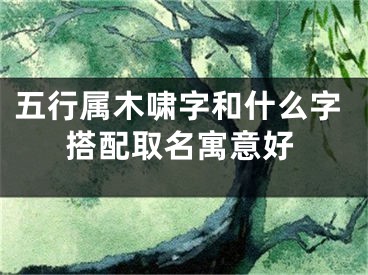 五行属木啸字和什么字搭配取名寓意好