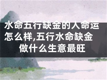 水命五行缺金的人命运怎么样,五行水命缺金做什么生意最旺