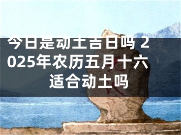 今日是动土吉日吗 2025年农历五月十六适合动土吗