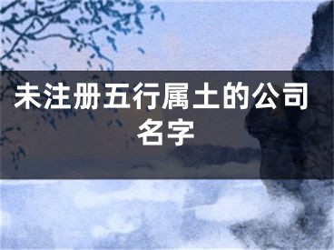 未注册五行属土的公司名字