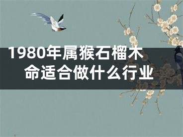 1980年属猴石榴木命适合做什么行业