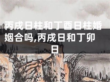 丙戌日柱和丁酉日柱婚姻合吗,丙戌日和丁卯日 