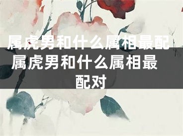 属虎男和什么属相最配 属虎男和什么属相最配对