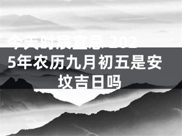 今天时辰宜忌 2025年农历九月初五是安坟吉日吗