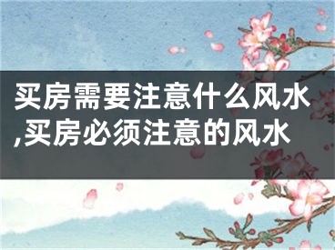 买房需要注意什么风水,买房必须注意的风水