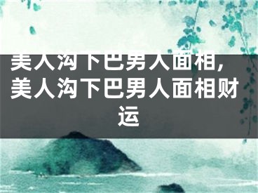 美人沟下巴男人面相,美人沟下巴男人面相财运