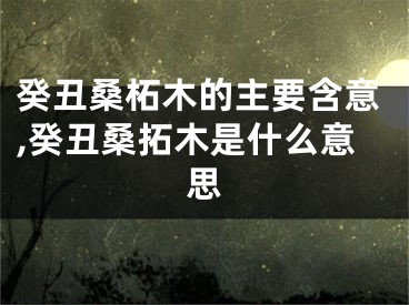 癸丑桑柘木的主要含意,癸丑桑拓木是什么意思