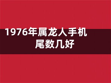 1976年属龙人手机尾数几好