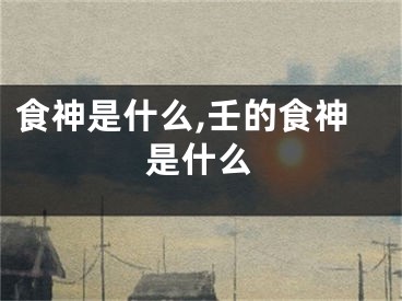 食神是什么,壬的食神是什么