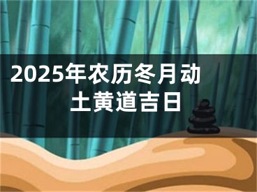 2025年农历冬月动土黄道吉日