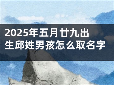 2025年五月廿九出生邱姓男孩怎么取名字