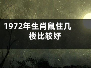 1972年生肖鼠住几楼比较好