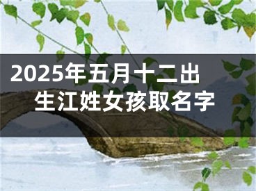 2025年五月十二出生江姓女孩取名字