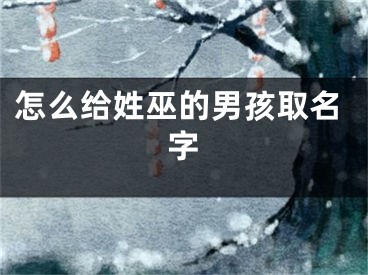 怎么给姓巫的男孩取名字