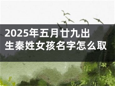 2025年五月廿九出生秦姓女孩名字怎么取