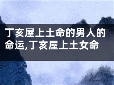 丁亥屋上土命的男人的命运,丁亥屋上土女命