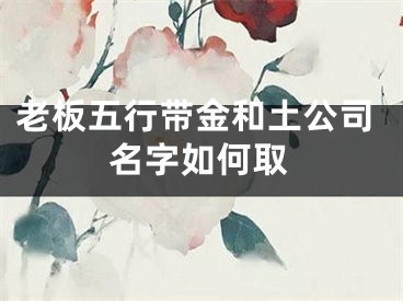 老板五行带金和土公司名字如何取