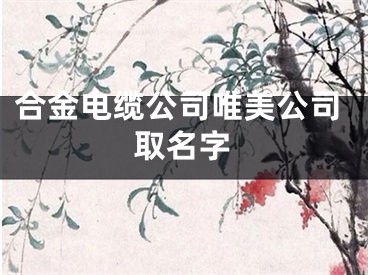 合金电缆公司唯美公司取名字