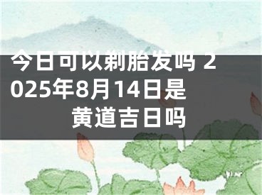 今日可以剃胎发吗 2025年8月14日是黄道吉日吗
