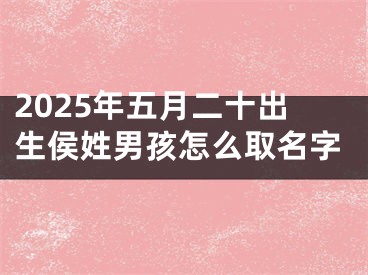 2025年五月二十出生侯姓男孩怎么取名字