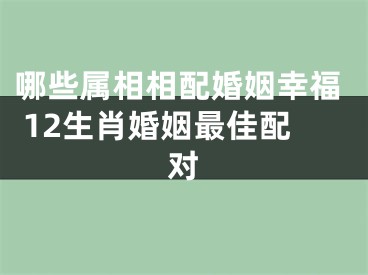 哪些属相相配婚姻幸福 12生肖婚姻最佳配对