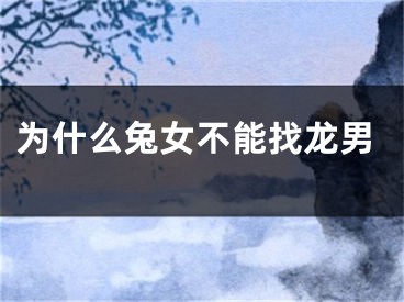 为什么兔女不能找龙男