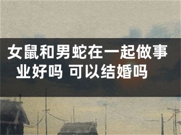 女鼠和男蛇在一起做事业好吗 可以结婚吗