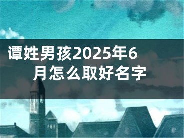 谭姓男孩2025年6月怎么取好名字