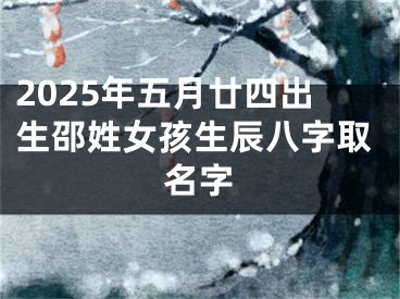 2025年五月廿四出生邵姓女孩生辰八字取名字