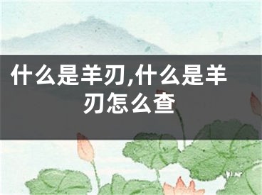 什么是羊刃,什么是羊刃怎么查