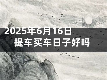 2025年6月16日提车买车日子好吗