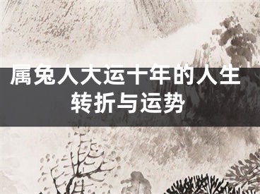 属兔人大运十年的人生转折与运势