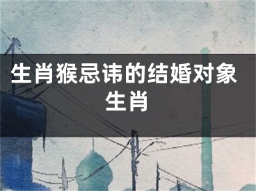 生肖猴忌讳的结婚对象生肖