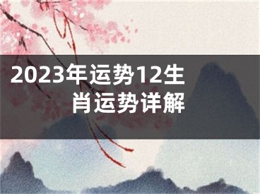 2023年运势12生肖运势详解