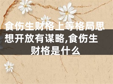 食伤生财格上等格局思想开放有谋略,食伤生财格是什么