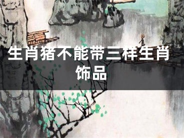 生肖猪不能带三样生肖饰品