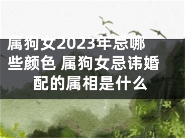 属狗女2023年忌哪些颜色 属狗女忌讳婚配的属相是什么