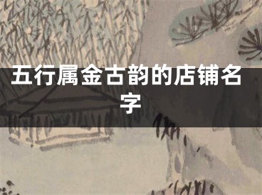 五行属金古韵的店铺名字