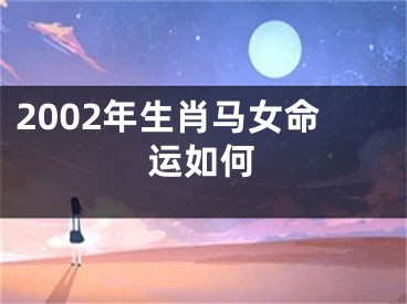 2002年生肖马女命运如何