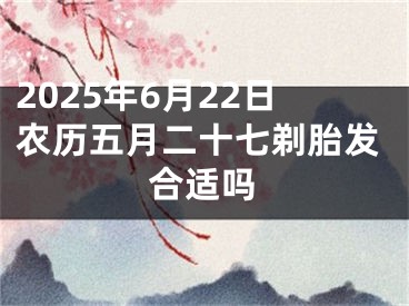 2025年6月22日农历五月二十七剃胎发合适吗
