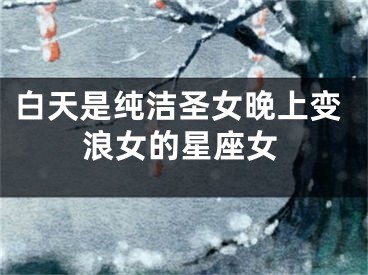 白天是纯洁圣女晚上变浪女的星座女