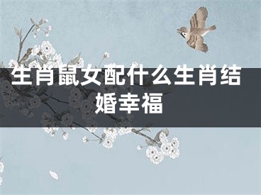 生肖鼠女配什么生肖结婚幸福