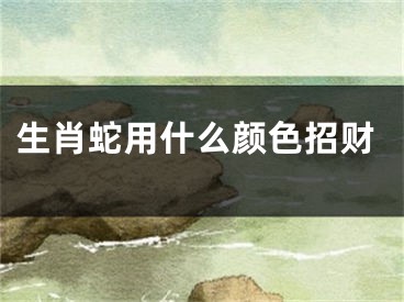 生肖蛇用什么颜色招财