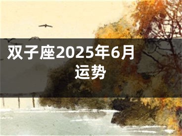 双子座2025年6月运势