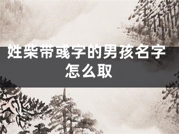 姓柴带彧字的男孩名字怎么取