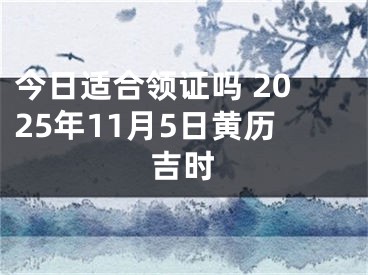今日适合领证吗 2025年11月5日黄历吉时